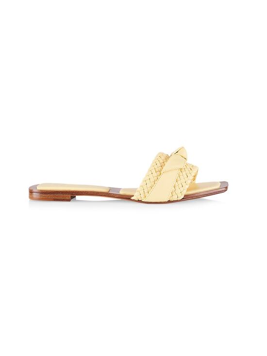 Alexandre Birman Shoes - Alexandre Birman Braided Vanilla Clarita Slides Size 6.5